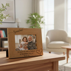 Personalised Grandad Photo Frame – Wooden Engraved Gift With Custom Message grandad photo frame ukgiftstoreonline