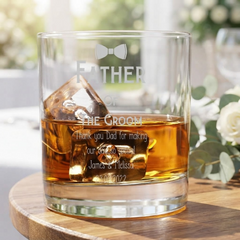 Engraved Personalised Father of The Groom Whiskey Glass Personalised Whiskey Glass ukgiftstoreonline
