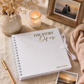 The Story Of Us Couples Scrapbook, 8 X 8 Personalised Memory Book ukgiftstoreonline White