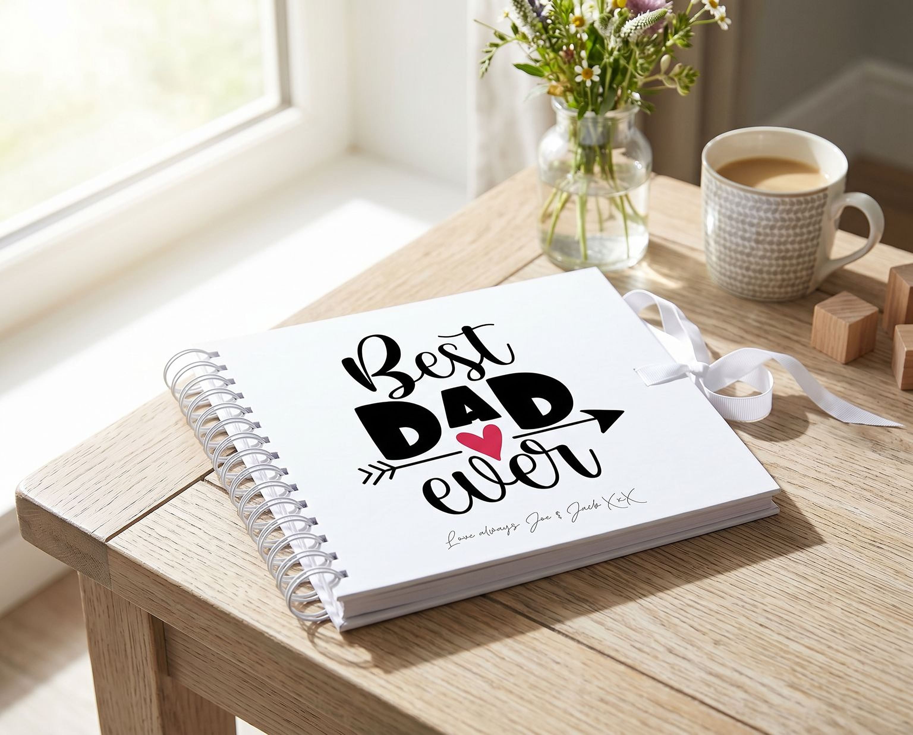 Personalised Best Dad Ever Scrapbook Photo Album Memory Keepsake Book Daddy Photo Album ukgiftstoreonline