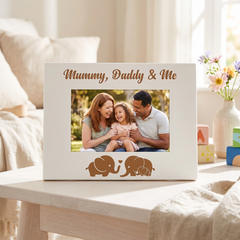 White Engraved Mummy Daddy and Me Family Photo Frame Gift Photo Frame ukgiftstoreonline