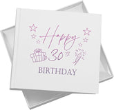 30th Birthday White Photo Album Gift For Her Or Him With Present Design Pack of 5 Wholesale Trade photo album ukgiftstoreonline