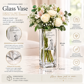 Personalised Wedding Or Anniversary Flower Vase Gift Present With Couple Personalised Flower Vase ukgiftstoreonline