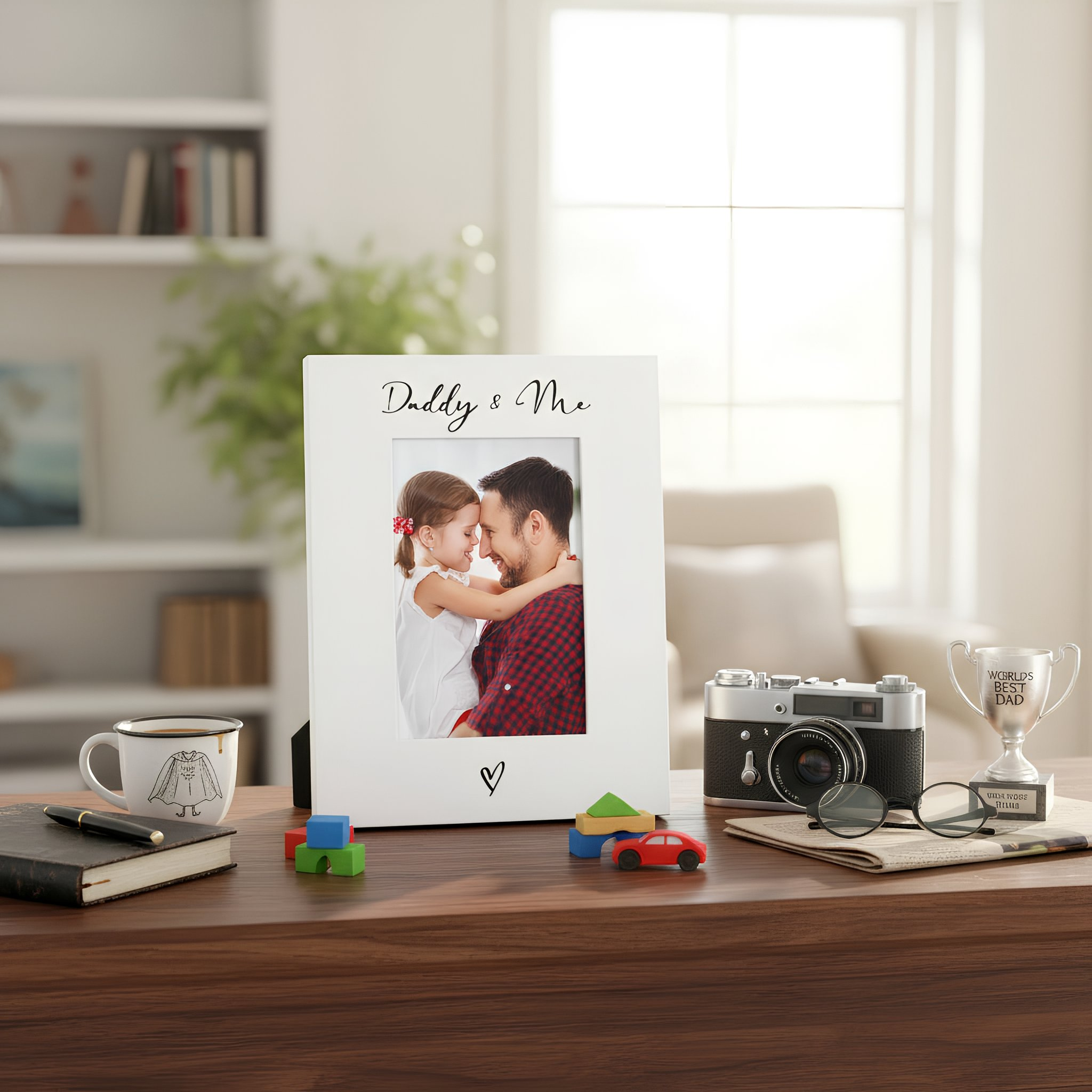 White Portrait Photo Frame – Classic 6x4 Keepsake With Glass Front & Rear Stand ukgiftstoreonline