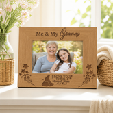 Me and My Granny Love You To The Moon Oak Wood Finish Engraved Photo Frame Gift Photo Frame ukgiftstoreonline