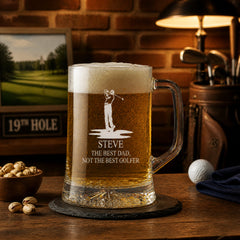 Personalised Engraved Pint Glass Beer Tankard Sports Award Golf Theme personalised beer glasses ukgiftstoreonline