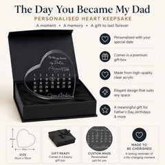 a personalised heart keepsake in a gift box