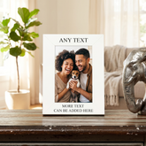 Personalised Photo Frame – White Wooden 4x6 Custom Printed Message Display Photo Frame ukgiftstoreonline