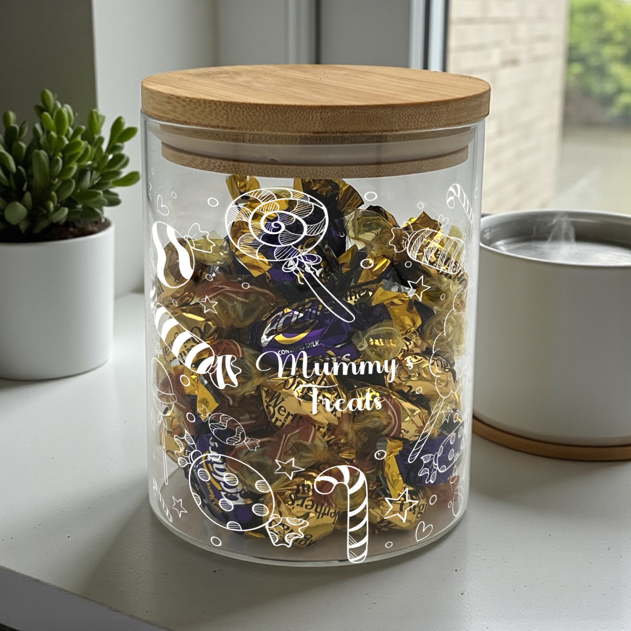 Personalised Candy Jar with name and Candy Gift For Any Occasion personalised photo frames ukgiftstoreonline