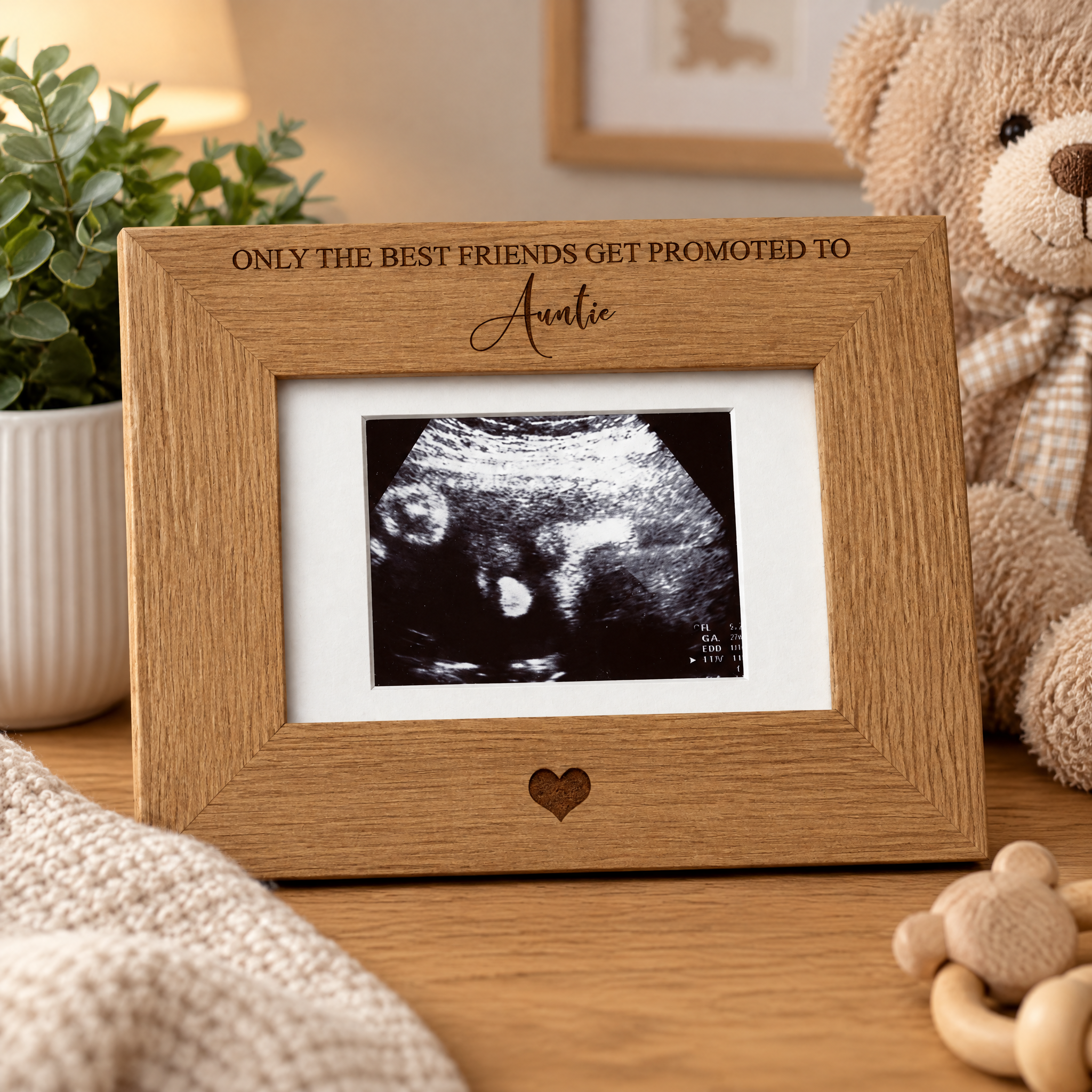 Best friends get promoted to auntie Baby Scan Frame Gift Photo Frame ukgiftstoreonline