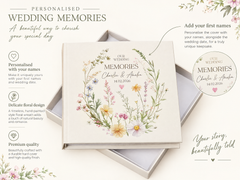 Personalised Wedding Photo Album, Floral Gift Boxed Keepsake Gift