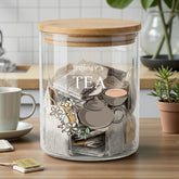 Personalised Tea Storage Jar with Tea Pot and Any name Gift For Any Occasion personalised photo frames ukgiftstoreonline