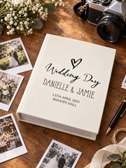 Personalised Wedding Day Photo Album With Sleeves 100 x 6x4 Capacity Personalised Photo Album ukgiftstoreonline