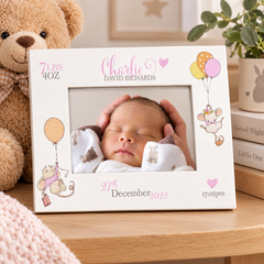 Personalised Baby Girl Photo Picture Frame With Birth Details Photo Frame ukgiftstoreonline