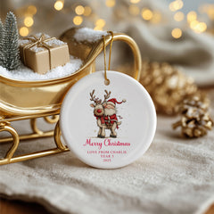 Personalised Thank You Teacher Ceramic Christmas Bauble Ornament Keepsake Gift Personalised Heart Gifts ukgiftstoreonline