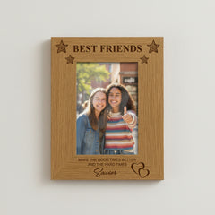 ukgiftstoreonline Best Friends Make Good Time Better Wooden Photo Frame Gift Friends Photo Frame ukgiftstoreonline