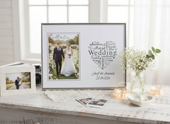 Personalised Wedding Day Silver Heart Photo Frame Gift Boxed Anniversary Photo Frame ukgiftstoreonline