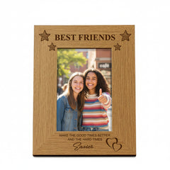 ukgiftstoreonline Best Friends Make Good Time Better Wooden Photo Frame Gift Friends Photo Frame ukgiftstoreonline