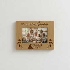 We Love Our Grandma To The Moon and Back Wooden Photo Frame Gift Grandma Photo Frame ukgiftstoreonline