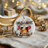 First Christmas as a Family Fireplace Decoration Keepsake Christmas Bauble Gift Personalised Heart Gifts ukgiftstoreonline Family of Three