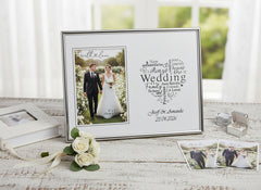 Personalised Wedding Day Silver Heart Photo Frame Gift Boxed Anniversary Photo Frame ukgiftstoreonline