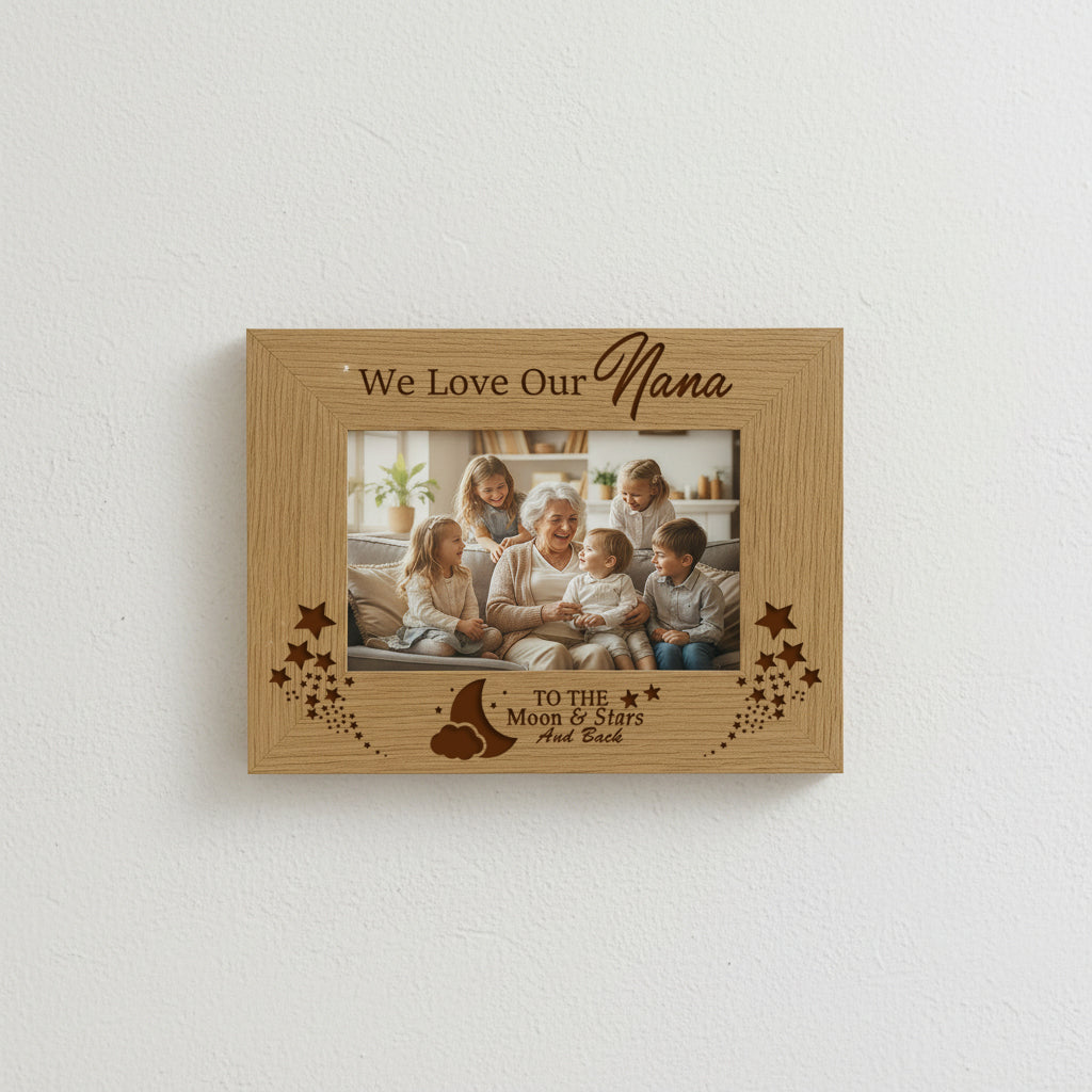 We Love You Nana Wooden Engraved Photo Frame Gift For Any Occasion Nana Photo Frame ukgiftstoreonline