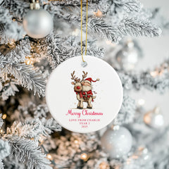 Personalised Thank You Teacher Ceramic Christmas Bauble Ornament Keepsake Gift Personalised Heart Gifts ukgiftstoreonline