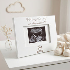 Personalised Baby Scan Frame - Wooden Ultrasound Photo Keepsake With Engraved Mount Photo Frame ukgiftstoreonline