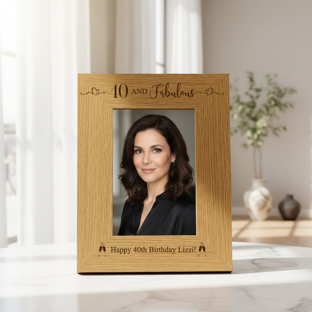 Personalised Fabulous At Any Age Birthday Photo Frame Birthday Gift 18th, 21st, 30th, 40th, 50th, 60th, 70th personalised photo frames ukgiftstoreonline Portrait 4 x 6 Inch