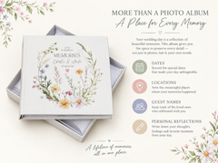 Personalised Wedding Photo Album, Floral Gift Boxed Keepsake Gift