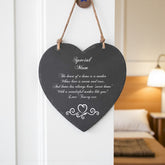 Personalised Mum Gift Engraved Stone Slate Plaque Heart Symbol Personalised Heart Gifts ukgiftstoreonline