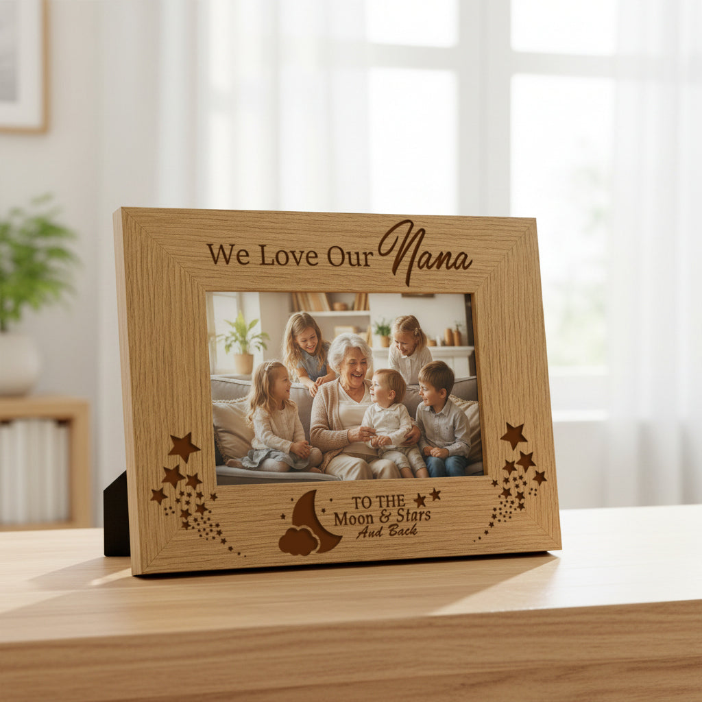 We Love You Nana Wooden Engraved Photo Frame Gift For Any Occasion Nana Photo Frame ukgiftstoreonline