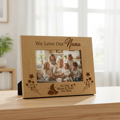 We Love You Nana Wooden Engraved Photo Frame Gift For Any Occasion Nana Photo Frame ukgiftstoreonline