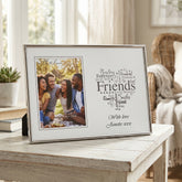 Friends Photo Frame - Silver Heart Personalised 4x6 Keepsake Gift Boxed Friends Photo Frame ukgiftstoreonline