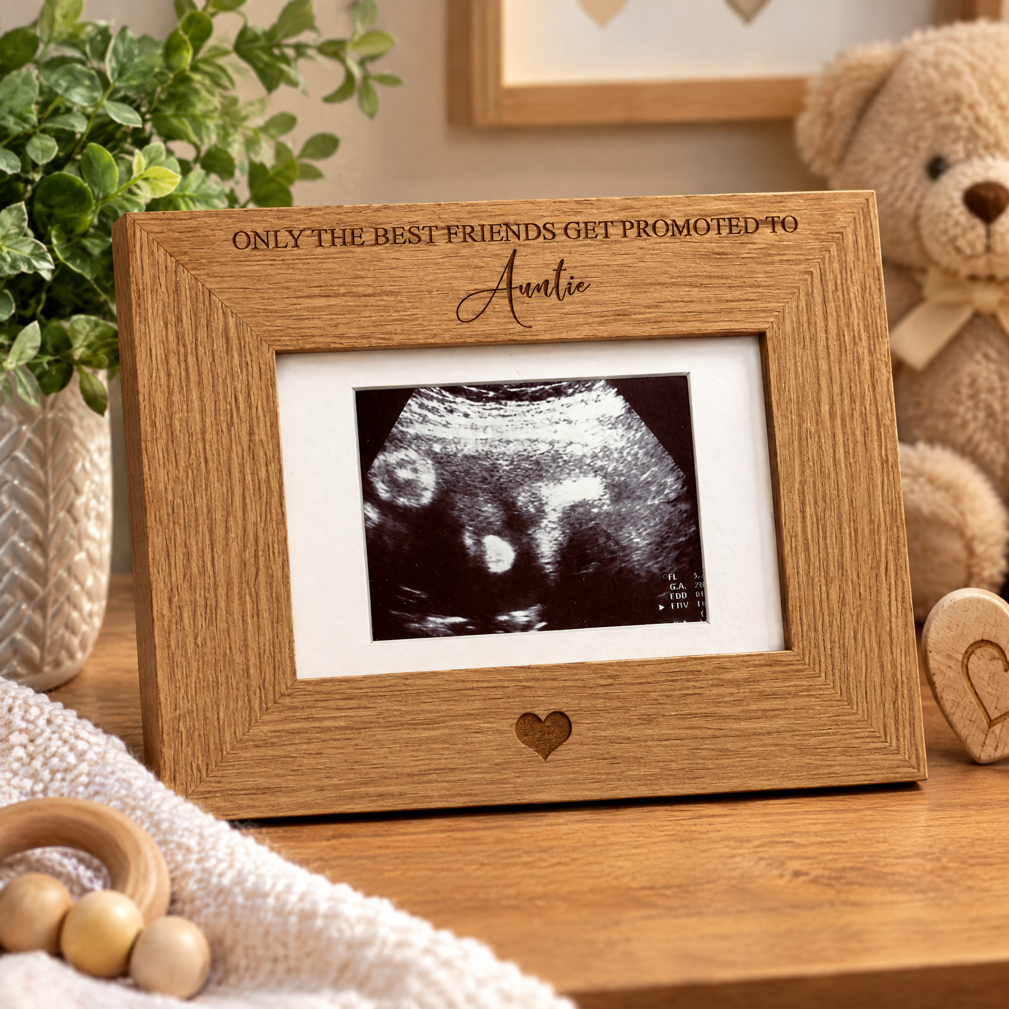 Best friends get promoted to auntie Baby Scan Frame Gift Photo Frame ukgiftstoreonline