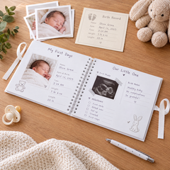 Personalised Baby Birth Record Book My First Year With Scale
