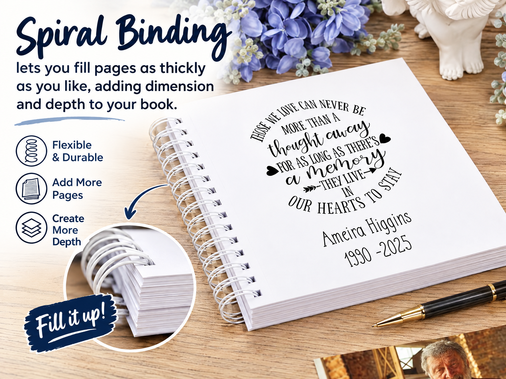 Personalised Those we love memorial remembrance Scrapbook Photo Album Scrapbook ukgiftstoreonline