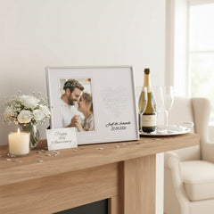 Personalised 10th Anniversary Silver Heart Photo Frame Gift Boxed Anniversary Photo Frame ukgiftstoreonline