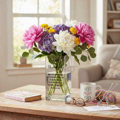 Personalised Square Mummy Glass Flower Vase Gift Present Personalised Flower Vase ukgiftstoreonline