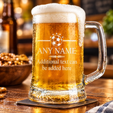 Personalised Engraved Pint Glass Beer Tankard Sports Award Football Theme personalised beer glasses ukgiftstoreonline