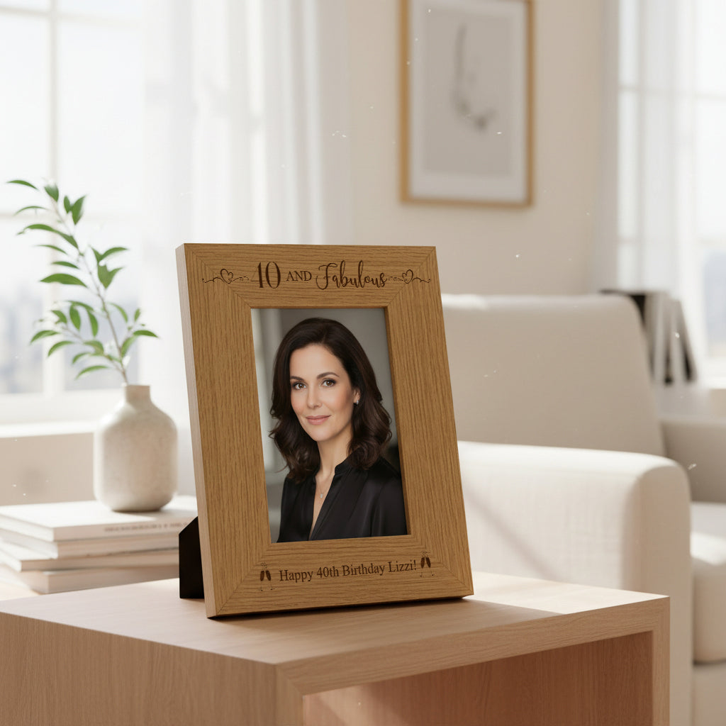 Personalised Fabulous At Any Age Birthday Photo Frame Birthday Gift 18th, 21st, 30th, 40th, 50th, 60th, 70th personalised photo frames ukgiftstoreonline
