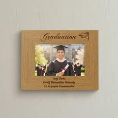 Personalised Graduation Wooden Photo Frame Gift Graduation Photo Frame ukgiftstoreonline