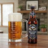 Personalised Engraved 540ml Beer Glass Mug Gift for Him any Occasion