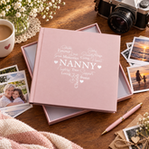 Nanny Word Heart Pink Photo Picture Album 50 x 6"x4"
