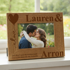 Personalised Love Couple Photo Frame Gift Anniversary Photo Frame ukgiftstoreonline
