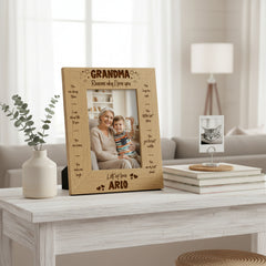 Personalised Grandma Engraved Wooden Photo Frame Gift The Reasons I Love You Grandma Photo Frame ukgiftstoreonline