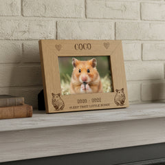 Personalised Engraved Hamster Remembrance Memorial Photo Frame gift