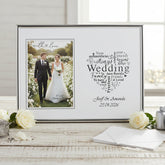 Personalised Wedding Day Silver Heart Photo Frame Gift Boxed Anniversary Photo Frame ukgiftstoreonline