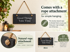 Engraved Slate Plaque, Personalised Rectangle Sign, Outdoor Ready Personalised Slates ukgiftstoreonline