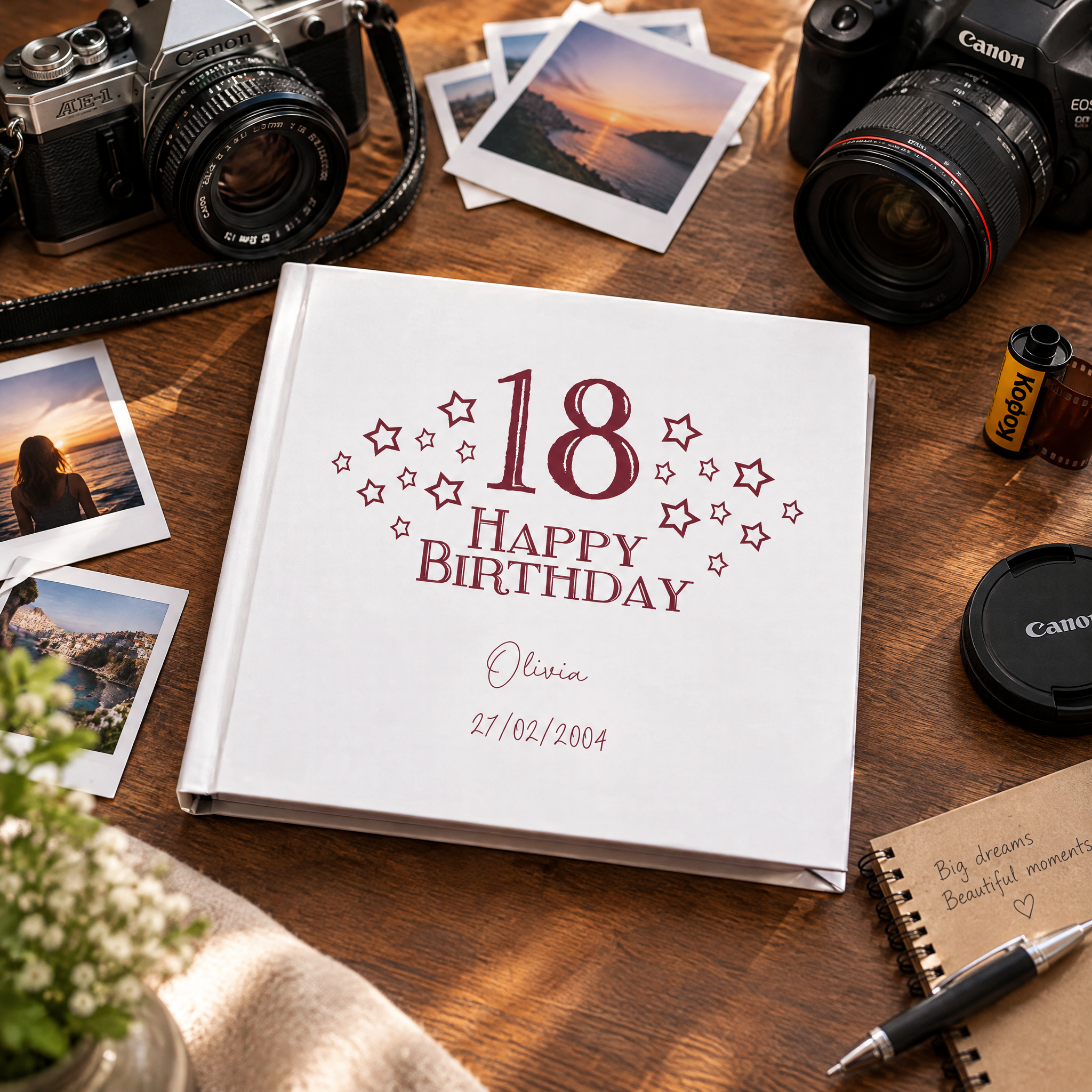 Personalised Any Age Birthday Gift Photo Album Star Design 18th, 21st, 30th, 40th, 50th, 60th Birthday Photo Album ukgiftstoreonline